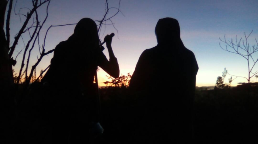 Amanda Perez and Rober Calzadilla filming the sunrise in the Gran Sabana for A Family of Stories